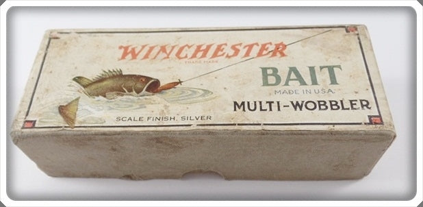 Vintage Winchester Bait Scale Finish Silver Lure Box