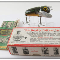 Heddon Black Pupil Bullfrog Crazy Crawler In Correct Box 2120 BF