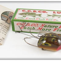 Vintage Creek Chub Frog Spot Weed Bug Lure In Box 2819