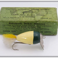 C. A. Johnson Blue & White Johnson's Junior Automatic Strikers In Box