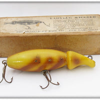 Vintage The Moonlight Bait Co Yellow Ladybug Wiggler In Picture Box