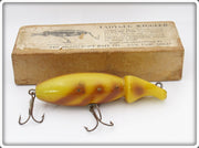 Vintage The Moonlight Bait Co Yellow Ladybug Wiggler In Picture Box