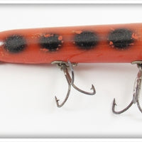 Vintage Heddon Orange Black Spots Vamp Lure 7509V