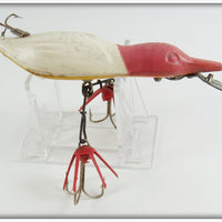 Vintage Hemingway Mfg Co Red & White Duck Lure