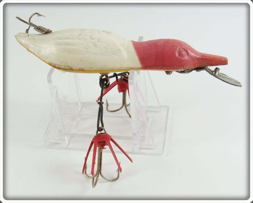 duck fishing lure for sale Vintage Hemingway Mfg Co Red & White Duck Lure For Sale
