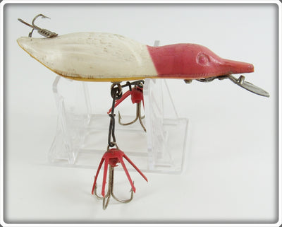 Vintage Hemingway Mfg Co Red & White Duck Lure