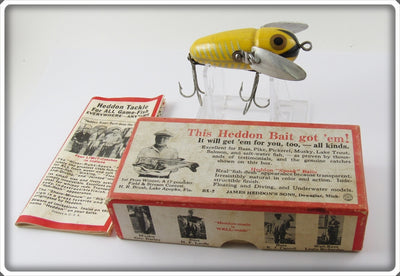 Vintage Heddon 2120 XRY Yellow Shore Crazy Crawler Lure