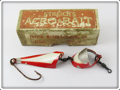 Streich Mfg Co Red & White Acro Bait In Original Box