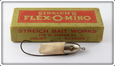 Streich Bait Works Nickel Head White Flex O Mino In Box