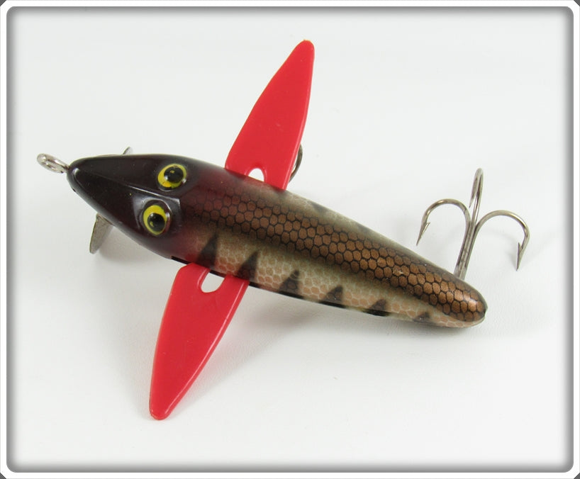 antique kentucky rew wing fishing lure Kentucky Bait Co Gold Scale Red Wings Flutter Fish Lure In Box