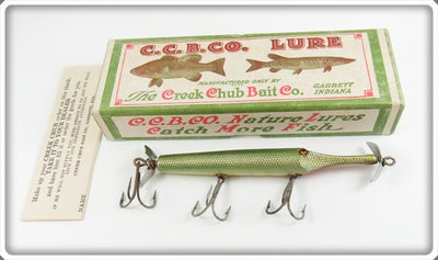 Creek Chub Green Gar Scale Gar Minnow Lure In Box 2920