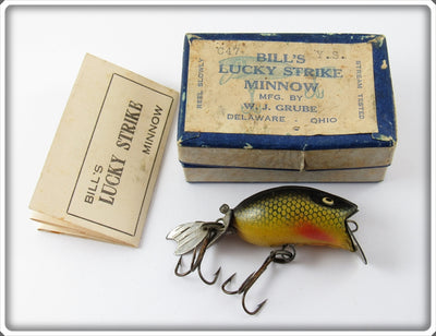W.J. Grube Bill's Lucky Strike Minnow Vintage Lure