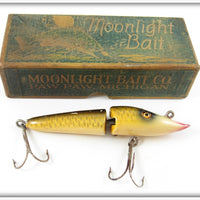 Moonlight Bait Co Gold Scale Jointed Pikaroon Lure In Box