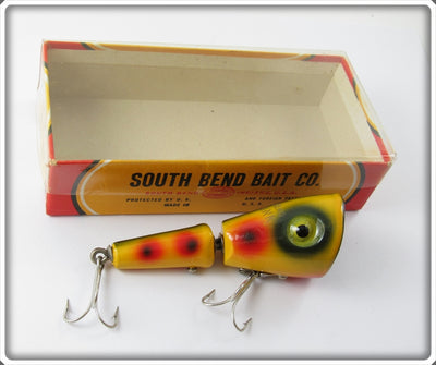 Vintage South Bend Yellow Body With Spots Go Plunk In Box 2929 Y