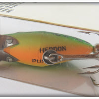 Heddon Fluorescent Green Crawdad Punkinseed On Card X9630GRA
