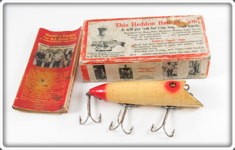 Vintage Heddon Luminous Basser Lure In Box 8502LUM For Sale