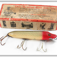 Vintage Heddon Red Head Shiner Scale Vamp Lure In Box 7509PRH