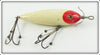 South Bend Red Head White Floating Surface Minnow Lure With Bing Hooks