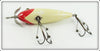South Bend Red Head White Floating Surface Minnow With Bing Hooks 921 RH