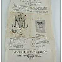 South Bend Red & White Vacuum Bait In Box With Paperwork