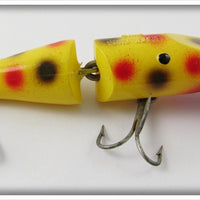 Vintage Creek Chub Yellow Spotted Jointed Spinning Pikie Lure 9414