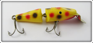 Vintage Creek Chub Yellow Spotted Jointed Spinning Pikie Lure 9414