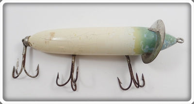 Vintage Heddon Dowagiac Blue Head White 210 BH Surface Lure