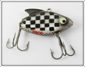 Vintage Heddon Checkerboard Checkered Flag Indy 500 Sonic Lure 385 BWC
