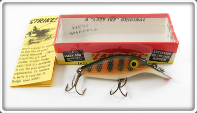 Vintage Lazy Ike Perch Snapper Lure In Box 