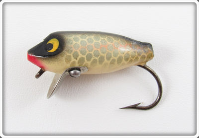 Vintage Heddon Shiner Scale Wood Fly Rod Runtie Lure 759L