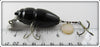 Vintage Creek Chub Solid Black Midget Beetle In Box 3813