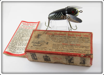 Vintage Heddon Black Shore Crazy Crawler In Correct Box 2120 XBW