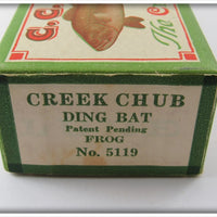 Vintage Creek Chub Frog Dingbat In Correct Box 5119