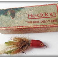 Vintage Heddon Gifford Pinchot Red Wilder Dilg Fly Rod Lure In Box 9