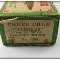 Vintage Creek Chub Golden Shiner Plunker In Correct Box 3204
