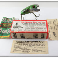 Vintage Heddon Glow Worm Crazy Crawler Lure In Correct Box 2120GW