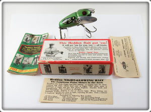 Vintage Heddon Glow Worm Crazy Crawler Lure In Correct Box 2120GW