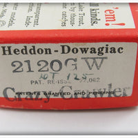 Heddon Glow Worm Crazy Crawler In Correct Box 2120GW