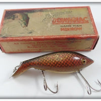 Vintage Heddon Dowagiac Red Scale Tadpolly Lure In Box 5009H