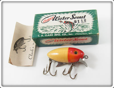 Vintage Clarks White Body Red Head Water Scout In Box 301