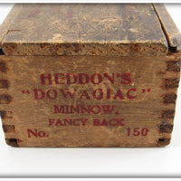 James Heddon & Sons Fancy Back The Dowagiac Minnow No. 150 Wood Box