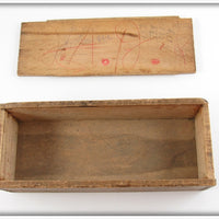 James Heddon & Sons Fancy Back The Dowagiac Minnow No. 150 Wood Box