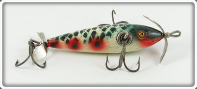 Pflueger Argyle Green Cracked Back Three Hook Neverfail Minnow 3185