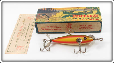 Pflueger Rainbow Neverfail Three Hook Minnow Lure In Box 3173