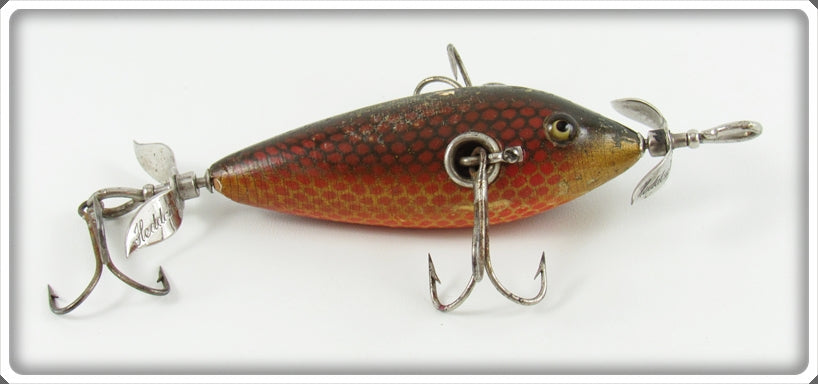 Vintage Heddon Red Scale 100 Dowagiac Minnow Lure 109H