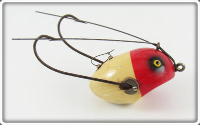 Vintage South Bend Red Head White Plug Oreno Lure 959RH