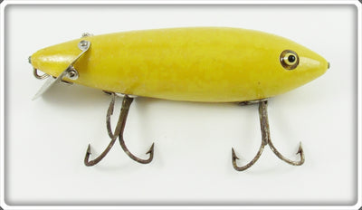 Vintage Heddon Solid Yellow Crab Wiggler Lure 1800Y