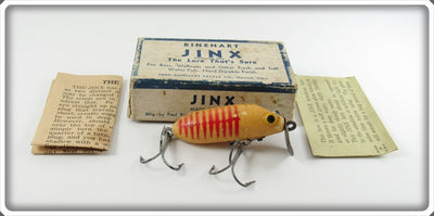 Vintage Rinehart Luminous Red Bar Jinx Lure In Box LRR 