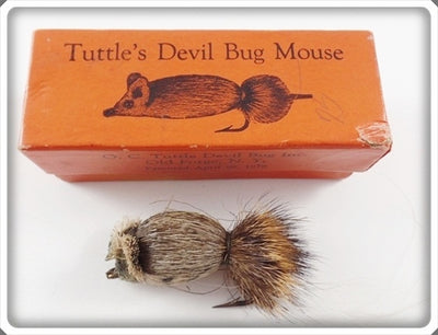 Vintage O.C. Tuttle Devil Bug Inc Mouse Lure In Orange Box