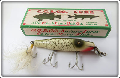 Vintage C.C.B.CO. Creek Chub Silver Flash Snook Pikie In Box 3418